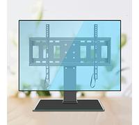 Universal TV Stand with 50° Rotation Compatible with 50-80 Inch TVs Versatile Tabletop or Wall-Mountable Design Perfect for Home Entertainment Setup.