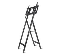 Universal TV Stand with Rotating Function, Adjustable Height, 32-65 Inch TV Floor Stand, Mobile TV Cart with Media Shelf, Red/Black Design, Max 88 lbs Capacity (Red 108cm)