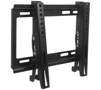 Universal TV Wall Bracket for Monitors, Adjustable Tilt Iron Mount | Black Finish, Space-saving Secure Fit, Includes Instructions and Accessories for Office Workstation or Bedroom