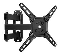 Universal TV Wall Bracket Mount for 13-43 Inch TVs, Tilt, Swivel & 90 Rotation, VESA 75x75mm to 200x200mm, 20kg Max Load Futura Black One Size