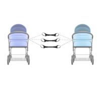 Universal Twin Stroller Connectors, 3-Piece Adjustable Joint Linker Set