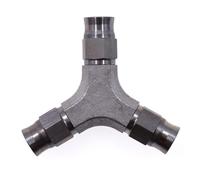 Universal Type AN3 Tee Stainless Steel Engine Hydraulic Brake Hose Fitting Adapter for Car Motorcycle Joint Brake Lines Kit(White)