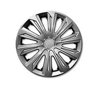 Universal Type Hub Caps Set - Wheel Trims SET of 4 // 13'' 14" 15" 16" / Graphite (061-064) Universal ABS Push-In (15'')