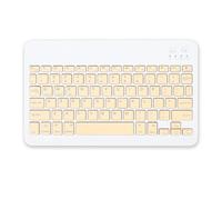 Universal Ultra-Slim Keyboard Rechargeable Wireless Keyboard Portable Key-board Compatible with iPad/Samsung Tab/Lenovo Tab/iOS/Android/Windows (Yellow)