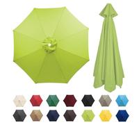 Universal Umbrella Replacement Cloth 6 Arms/8 Arms，Patio Umbrella Cover Cloth ，Replacement Parasol Canopy，2.7 M/3.0M，Parasol Umbrella Replacement Cover (Canopy Only) ( Color : Grass green , Size : 8 R