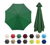Universal Umbrella Replacement Cloth 6 Arms/8 Arms，Patio Umbrella Cover Cloth ，Replacement Parasol Canopy，2.7 M/3.0M，Parasol Umbrella Replacement Cover (Canopy Only) ( Color : Dark green , Size : 8 Ri