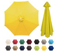 Universal Umbrella Replacement Cloth 6 Arms/8 Arms，Patio Umbrella Cover Cloth ，Replacement Parasol Canopy，2.7 M/3.0M，Parasol Umbrella Replacement Cover (Canopy Only) ( Color : Yellow , Size : 8 Ribs 2