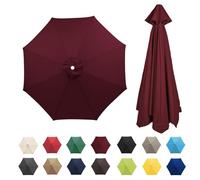 Universal Umbrella Replacement Cloth 6 Arms/8 Arms,Patio Umbrella Cover Cloth ,Replacement Parasol Canopy,2.7 M/3.0M,Parasol Umbrella Replacement Cover (Canopy Only) ( Color : Burgundy , Size : 8 Ribs