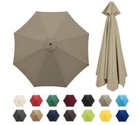 Universal Umbrella Replacement Cloth 6 Arms/8 Arms，Patio Umbrella Cover Cloth ，Replacement Parasol Canopy，2.7 M/3.0M，Parasol Umbrella Replacement Cover (Canopy Only) ( Color : Top color , Size : 8 Rib
