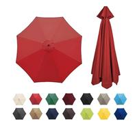 Universal Umbrella Replacement Cloth 6 Arms/8 Arms,Patio Umbrella Cover Cloth ,Replacement Parasol Canopy,2.7 M/3.0M,Parasol Umbrella Replacement Cover (Canopy Only) ( Color : Bright red , Size : 8 Ri