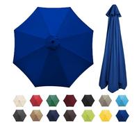 Universal Umbrella Replacement Cloth 6 Arms/8 Arms，Patio Umbrella Cover Cloth ，Replacement Parasol Canopy，2.7 M/3.0M，Parasol Umbrella Replacement Cover (Canopy Only) ( Color : Royal blue , Size : 8 Ri