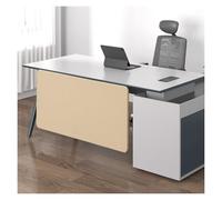 Universal Under Desk Privacy Panel - Acoustic Desk Divider for Sit-Stand Workstations (80-160 cm) - Office Desk Partitions Mounts Over/Under Brown (150x50 cm)