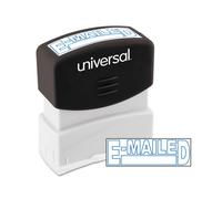 Universal UNV10058 Pre-Inked One-Color E-MAILED Message Stamp - Blue
