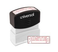 Universal UNV10065 POSTED Pre-Inked One-Color Message Stamp - Red