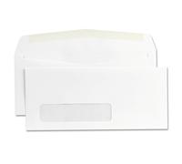 Universal UNV35219 3.88 in. x 8.88 in. #9 Square Flap Gummed Business Envelope with Window - White (500/Box)