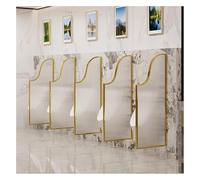 Universal Urinal Partition 120x40cm Privacy Screen for Public Toilets - Stainless Steel Frame Frosted Tempered Glass - WallMounted Urinal Shield Gold Finish