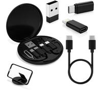 Universal USB Adapter Kit - Multi USB & Cable Adapter Set for Charging - USB-C Adaptor Kit - USBC to Lightning & iPhone Plug USB-C - Ideal Mobile Phone Accessories - 12-in-1 Set