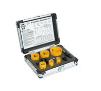 Universal Varipitch Holesaw Plumber'S Kit 9 Piece 19-57Mm Faithfull Yellow One Size