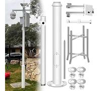 Universal Vertical Pole for Security Cameras Solar Street Lights, Outdoor Security Camera Mounting Bracket Pole,6.6FT to 19.6FT Free Standing Post for Backyard Garden Driveway(Tall 2.5m/8.2ft)