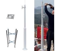 Universal Vertical Pole Mount for Security Camera, Outdoor Surveillance Post Stand Bracket, Metal Monitor Arm Column Solar Panels Rack