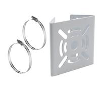 Universal Vertical Pole Mount, Solid Metal Mounting Corner Bracket with 2 Loop Pipe Clamps, Ring Mounting Bracket for Security Camera, Solar Panels, Stage Lights