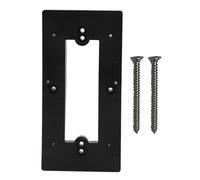 Universal Video Doorbell Mount, Adjustable No Drill Anti Theft Bracket Holder with Angle Wedge Easy Install for Apartments Homes ABS Black 1 Pack