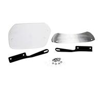 Universal Vintage Motorcycle Windscreen Windshield Wind Deflector, ABS and Iron Wind Deflector for 5 - 7in Headlights, Retro Styling with Smooth Lines for Enhanced Wind Protection (Clear)