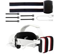 Universal VR Battery Fixing Strap for Quest /Quest2 /Quest3 /Quest3S /Vision Pro, VR Headset Power Bank Fixing Strap Bracket With Charging Cable, VR Charger Mount Holder Gaming Accessory