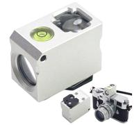 Universal Waist Level Viewfinder, External Optical Waist Level Finder for Hot/Cold Shoe Cameras, Aviation Aluminum Mini Viewfinder for Low-Angle Photography, Built-in Bubble Level for Precise Framing