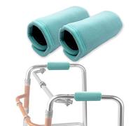 Universal Walker Padded Hand Grip Covers, Premium Medical Soft Cushion Memory Foam Core Padding, Wicking, Comfort, Washable, Green