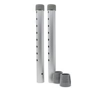 Universal Walker Replacement Legs with Free Rubber Tips - Silver - 1 Pair
