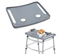 Universal Walker Tray - Folding Lap Board for Rollators & Walkers(16"-19" Width), Non-Slip Surface with Cup Holder, Easy Clip-On Design for Elderly & Disabled