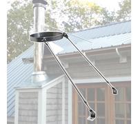 Universal Wall Mount Chimney Bracket 304 Stainless Steel Roof Pipe Holder Fits 10-Inch Diameter Pipes Durable & Weather-Resistant Secure Your Ventilation System