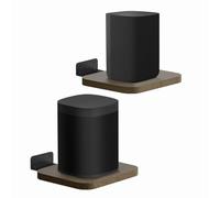 Universal Wall Mount for Samsung, Roku, Sony, JBL, Vizio, LG - Wooden Adjustable Speaker Shelf for Most Satellite Speakers, Floating Wall Shelves, Pair