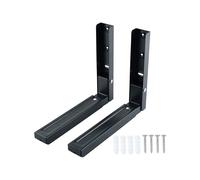 Universal Wall Mount Microwave Brackets,Foldable Kitchen Stretch Oven Stand Shelf Rack Load 220 Lb (Set of 2)