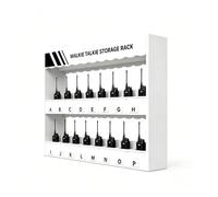 Universal Wall Mount Multi Device Organizer with Name Tags，5/8/10/15/16/24/32-slot Radio Charging Storage Station, Walkie Talkie Holder in Construction(15hole)