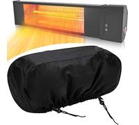 Universal Wall-Mounted Patio Heater Cover-420D Black Oxford Waterproof Dustproof Electric Infrared Heater Covers for Indoor Outdoor Garage Backyard Hanging Patio Heaters