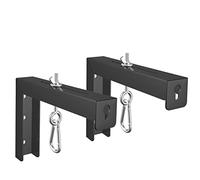 Universal Wall Mounted Projector Screen, 1 Pair Screen Stand, Hanging Mount L-Brackets, Adjustable Hook Kit, Holds 66 lbs, Black