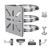 Universal Wall Mounting Bracket with 3 Loops | Stainless Steel Vertical Pole Mount Adapter for CCTV Security Camera PTZ Dome Indoor Outdoor AP Access Point Client CPE