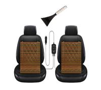 Universal warmth Car Seat Covers Front Seats Winter Car Seat Covers Leather Comes with snow shovel The best gift for driver friends in winter,Black-twopiece