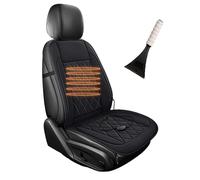 Universal warmth Car Seat Cushion Winter Seat Car Covers Comes with snow shovel The best gift for driver friends in winter,Black-Onepiece