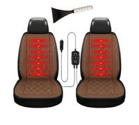 Universal warmth Car Seat Protector Winter Waterproof Car Seat Covers Comes with snow shovel The best gift for driver friends in winter,brown-twopiece