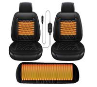 Universal warmth Seat Covers for Suv Winter Carseat Protector Comes with snow shovel The best gift for driver friends in winter,Black-threepiece