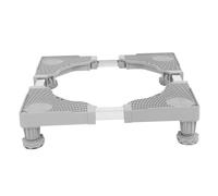 Universal Washing Machine Bottom Rack Movable Base with Brake | Plastic and Stainless Steel Build, Multifunctional Storage, Anti-vibration Support, Enlarged Reinforced Four-foot Design