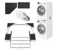 Universal Washing Machine Intermediate Frame Washing Machine Tumble Dryer Connecting Frame Adjustable Stacking Rack Set for 20-30 Inch Wide Appliances