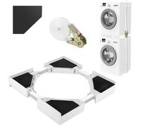 Universal Washing Machine Intermediate Frame Washing Machine Tumble Dryer Connecting Frame Adjustable Stacking Rack Set for 20-30 Inch Wide Appliances
