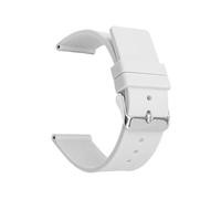 Universal Watch Straps 18mm 22mm 20mm 24mm Quick Release Silicone Band Soft Rubber Wristband For Women Men(White,22mm)