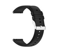 Universal Watch Straps 20mm 22mm Quick Release Silicone Band Soft Rubber Wristband Waterproof(Black,18mm)