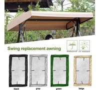 Universal Waterproof Canopy Replacement Cover for 3-Seater Patio Swing Chair - Durable Outdoor Hammock Top Cover - 75x47x7'' Weather-Resistant Design