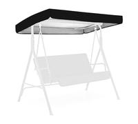 Universal Waterproof Outdoor Swing Canopy Replacement Cover 3-Seater Porch Swing Top Beige Patio Garden Hammock Shade Canopy for All Weather Protection